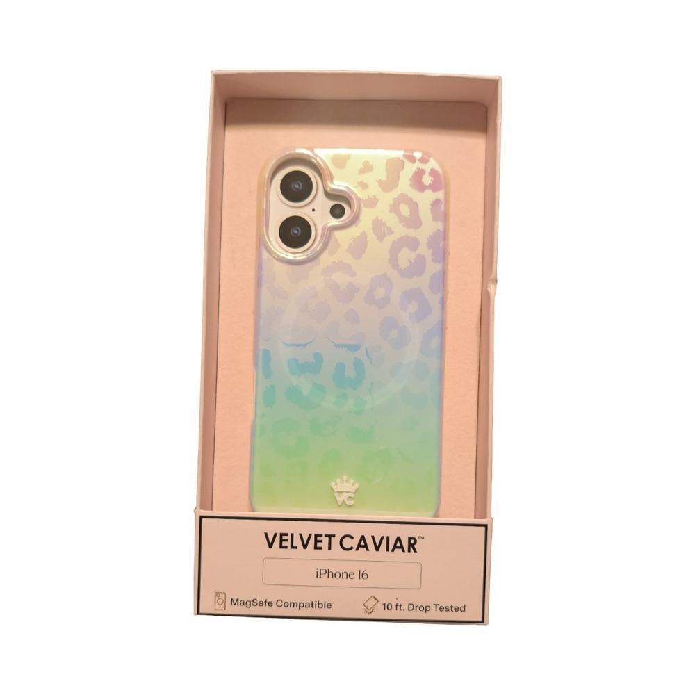 J3-N VELVET CAVIAR - Magsafe Case‎ For Apple iPhone 16 - White Opal Leopard